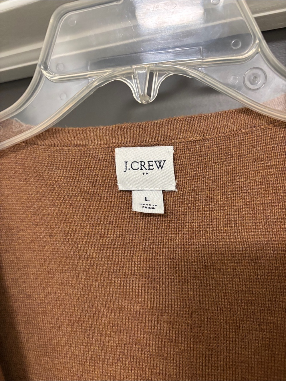 J. Crew Open-Front Cardigan in Warm Brown - Picture 3 of 4